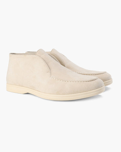 High suede loafers