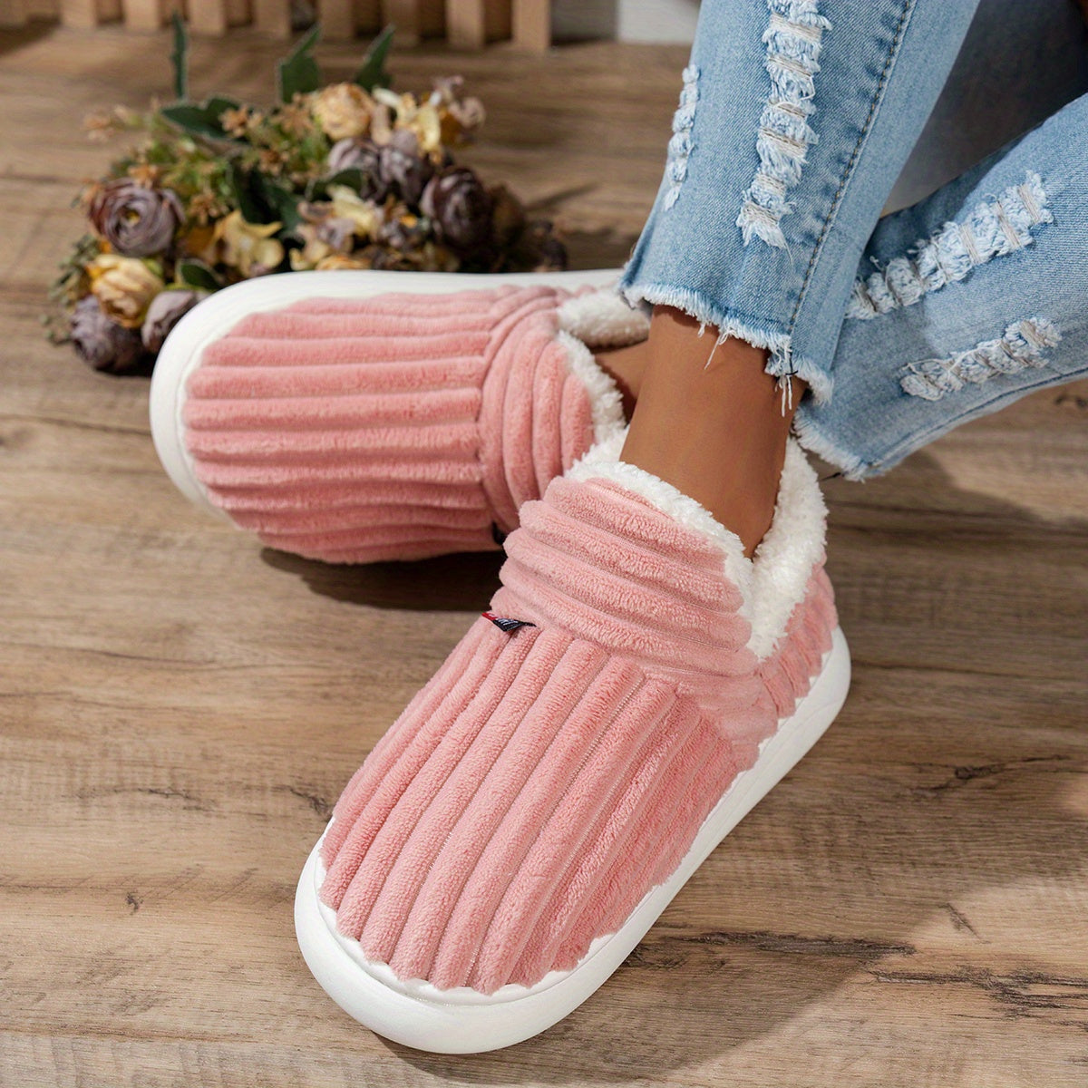 The Cozy Step plush slippers