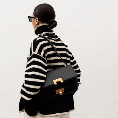 Sandra Women's Striped Turtleneck Sweater