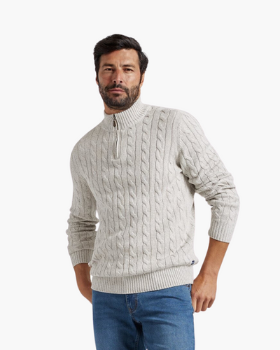 Windhaven Cable knit sweater with zipper