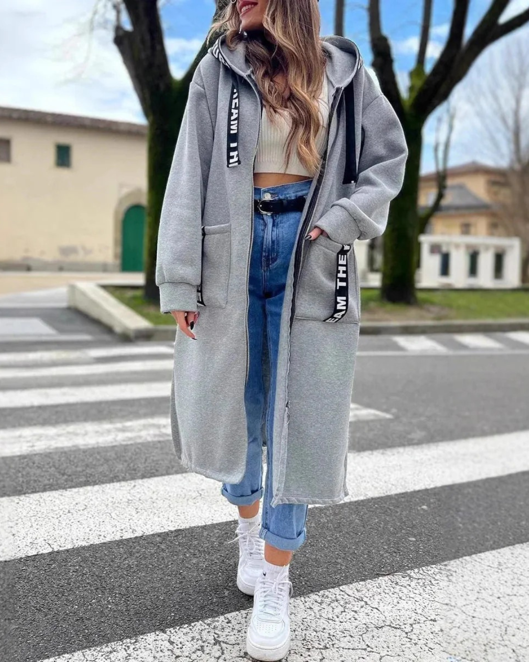 Marina | Lång huvtröja