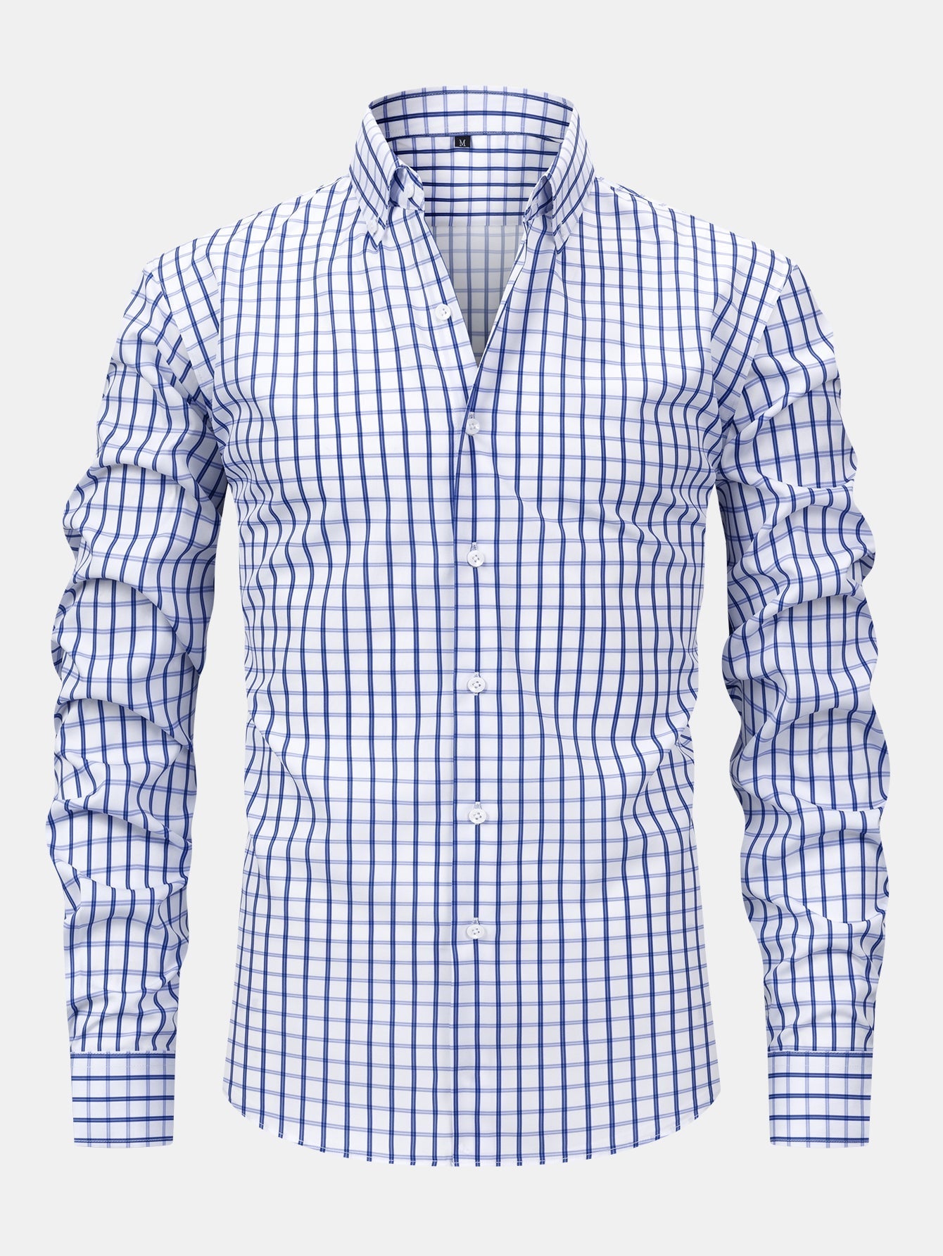 William Checkered long-sleeved button-down shirt