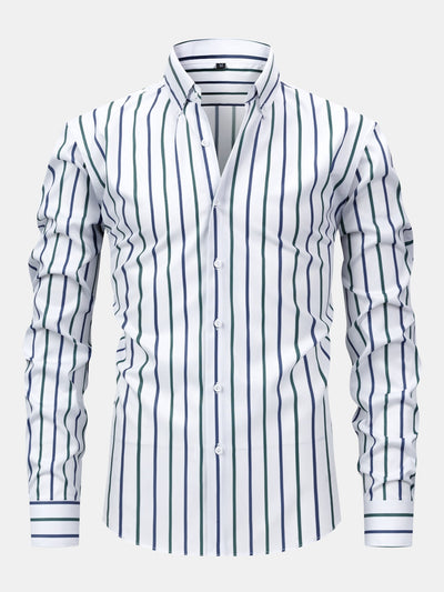 Kevin Striped Long-Sleeved Shirt with Buttons