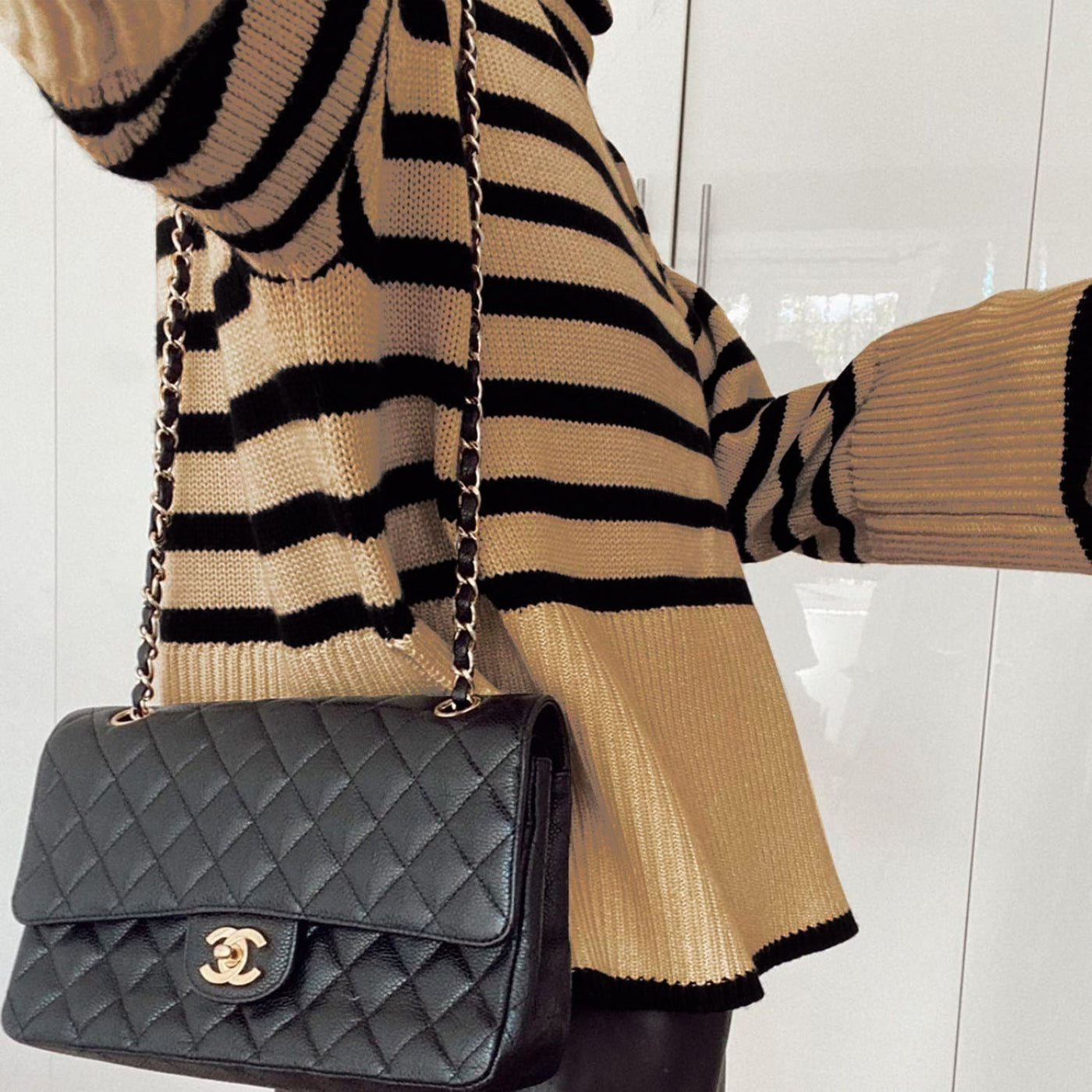 Sandra Women's Striped Turtleneck Sweater