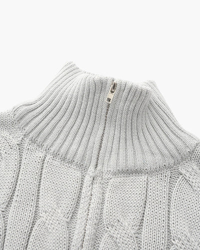 Windhaven Cable knit sweater with zipper