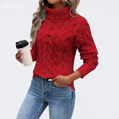 Cristina | Kabelstickad polotröja 