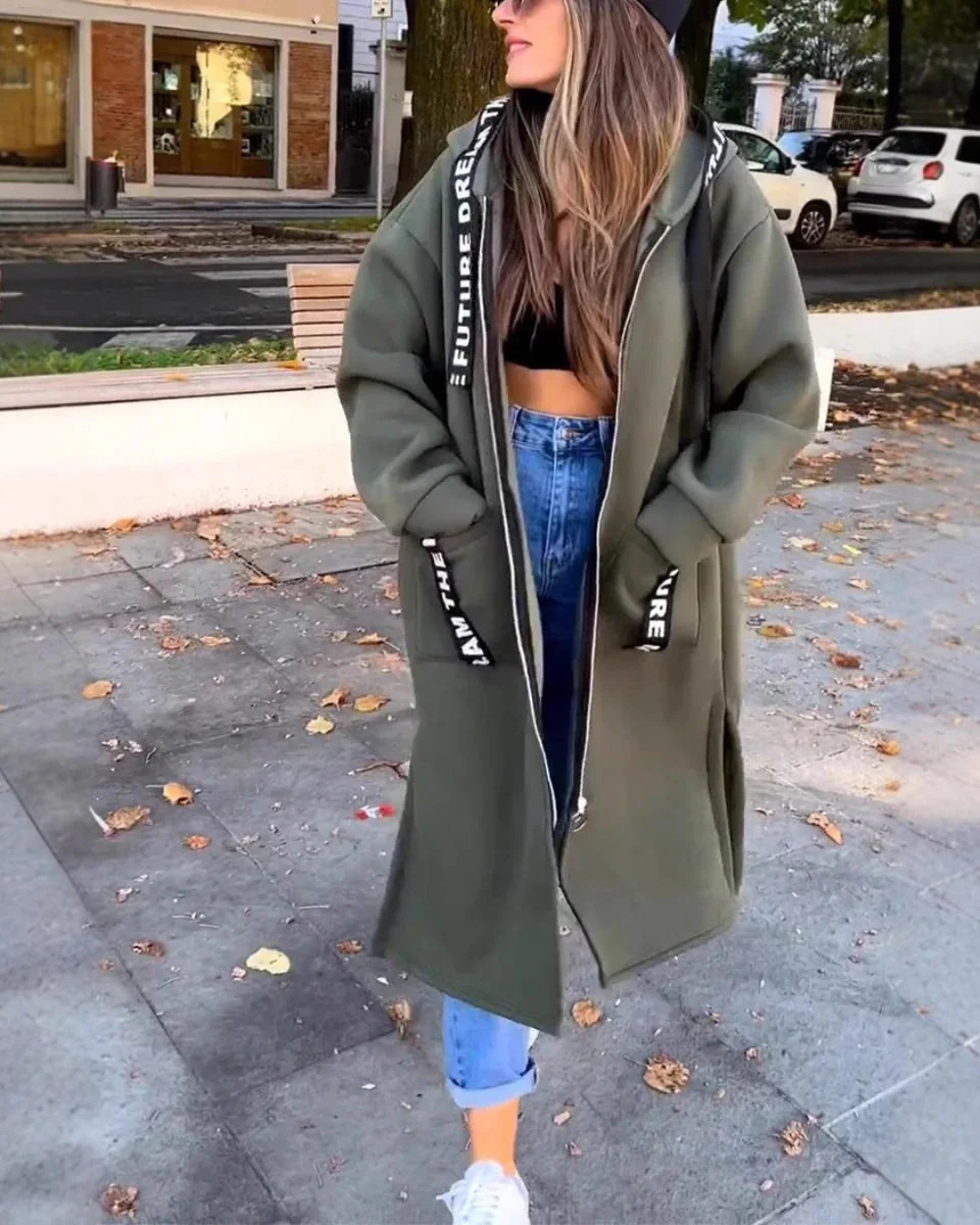 Marina | Lång huvtröja