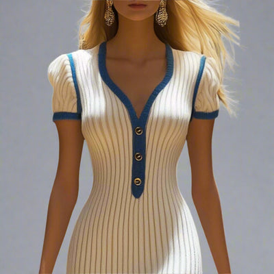 Élara™ | Midi Dress with Striking Accents