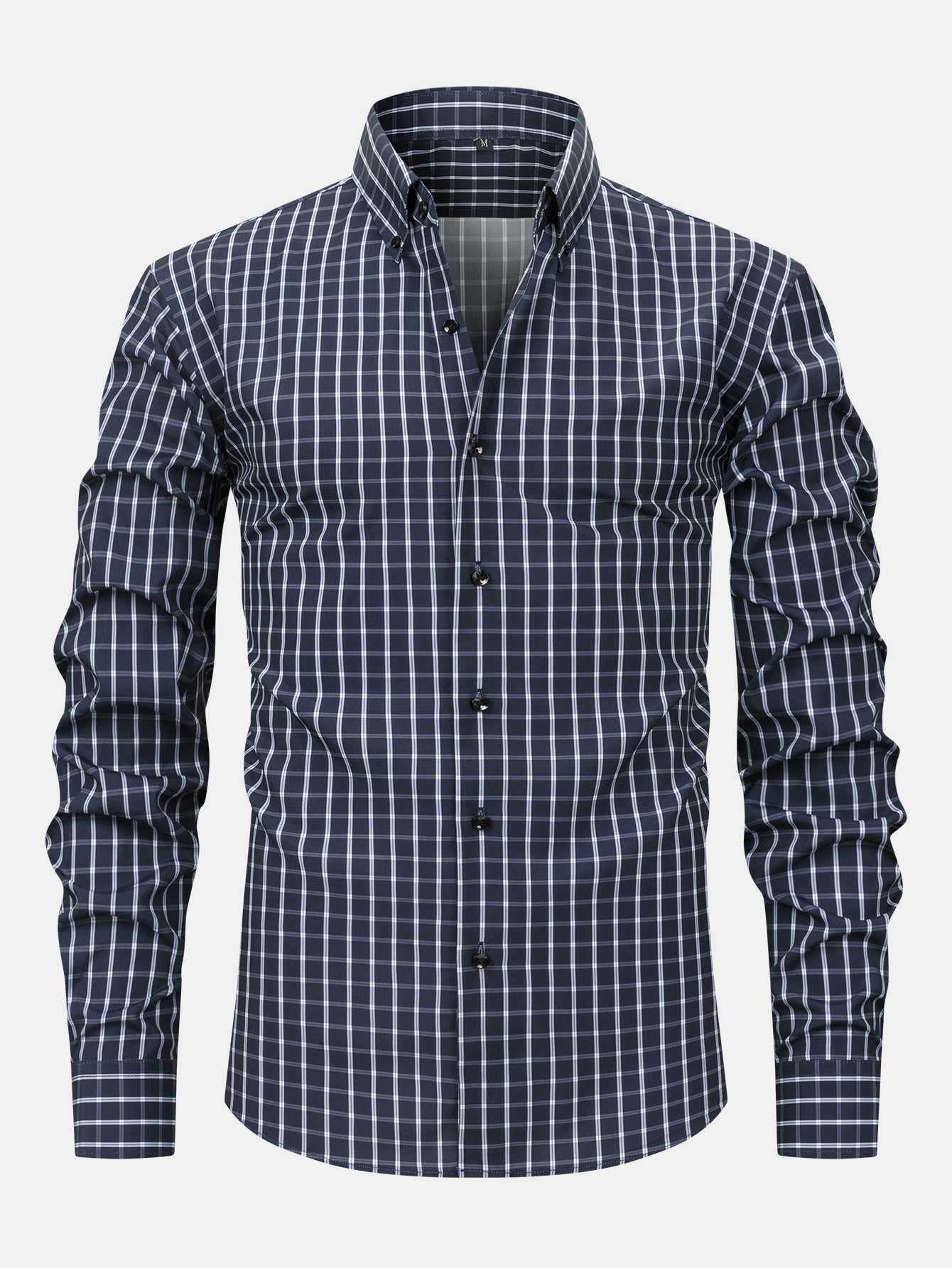 William Checkered long-sleeved button-down shirt