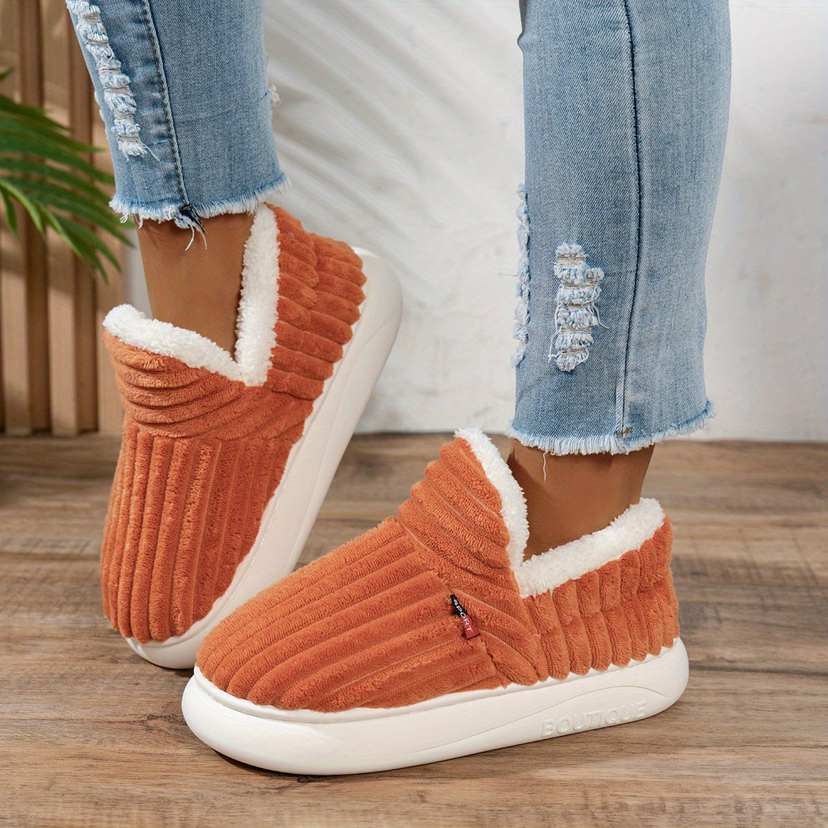 The Cozy Step plush slippers