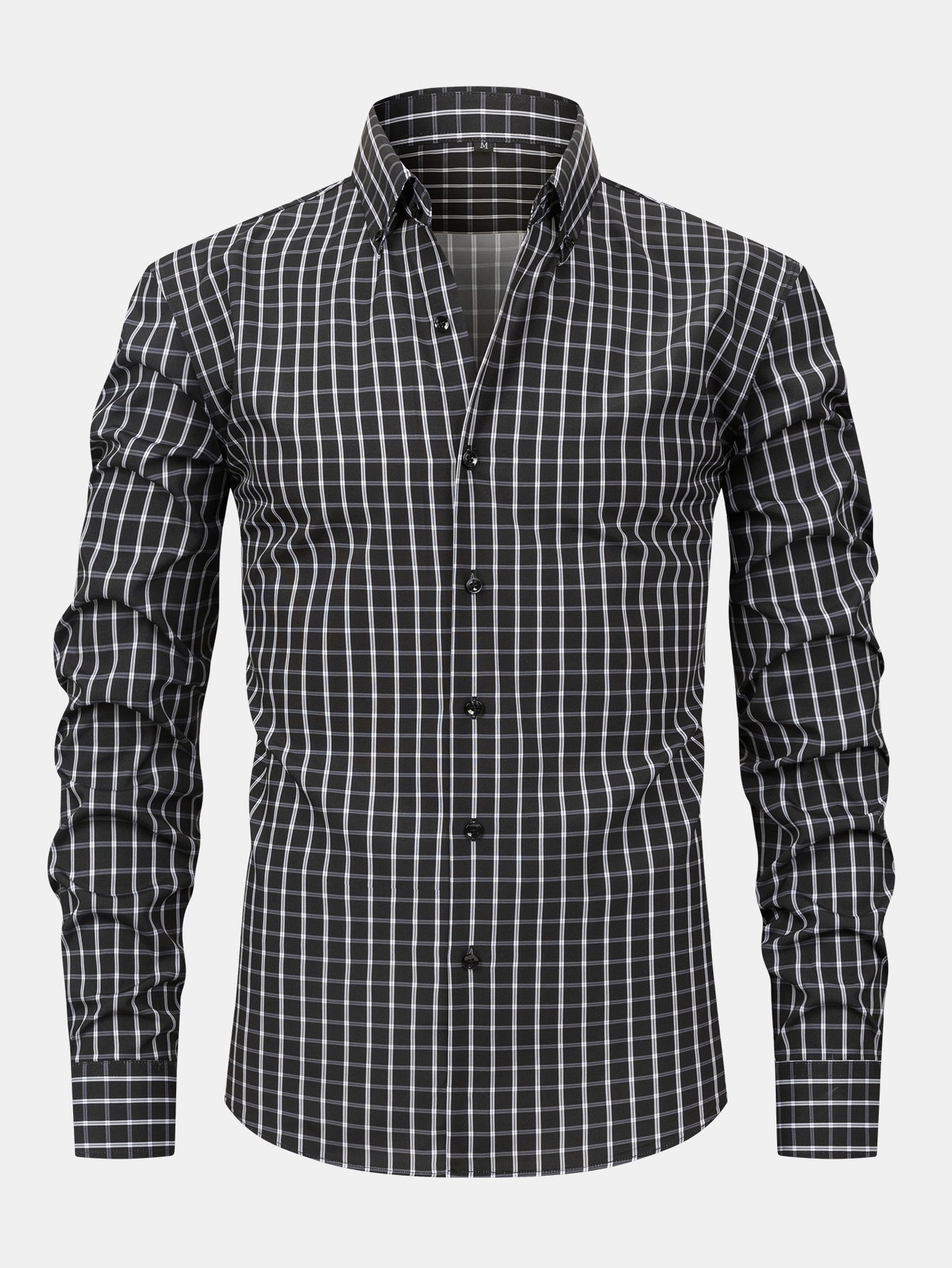 William Checkered long-sleeved button-down shirt