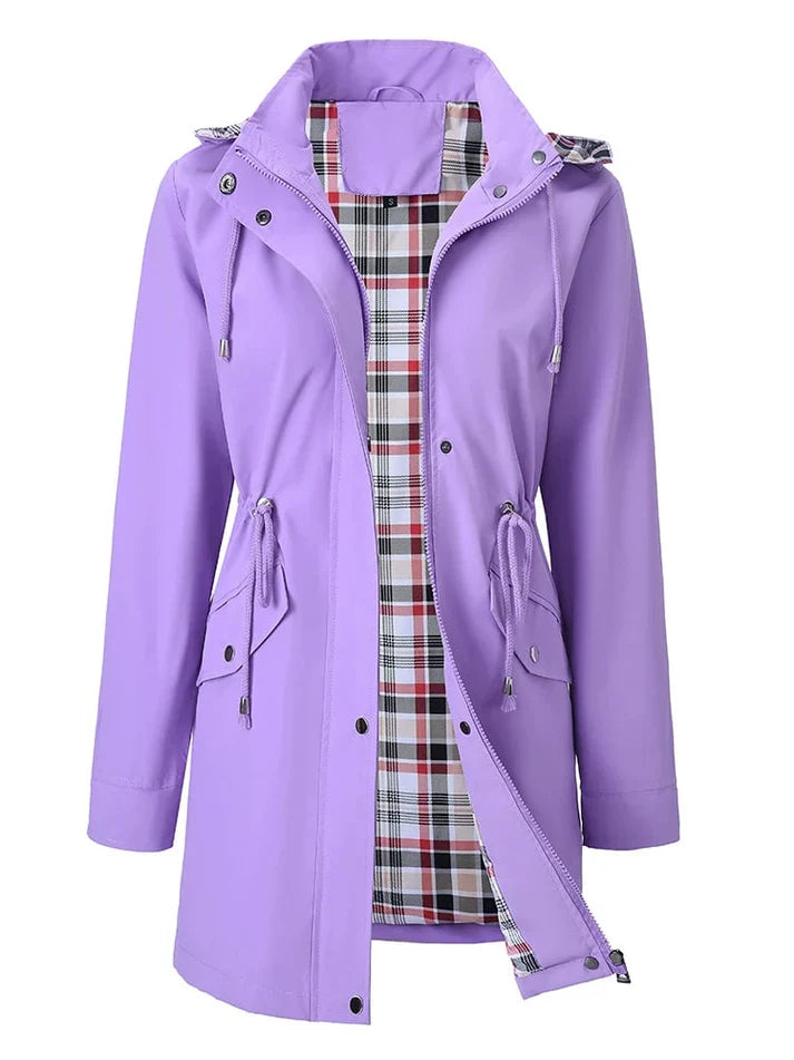 Olivia | Waterproof jacket with checkered lining