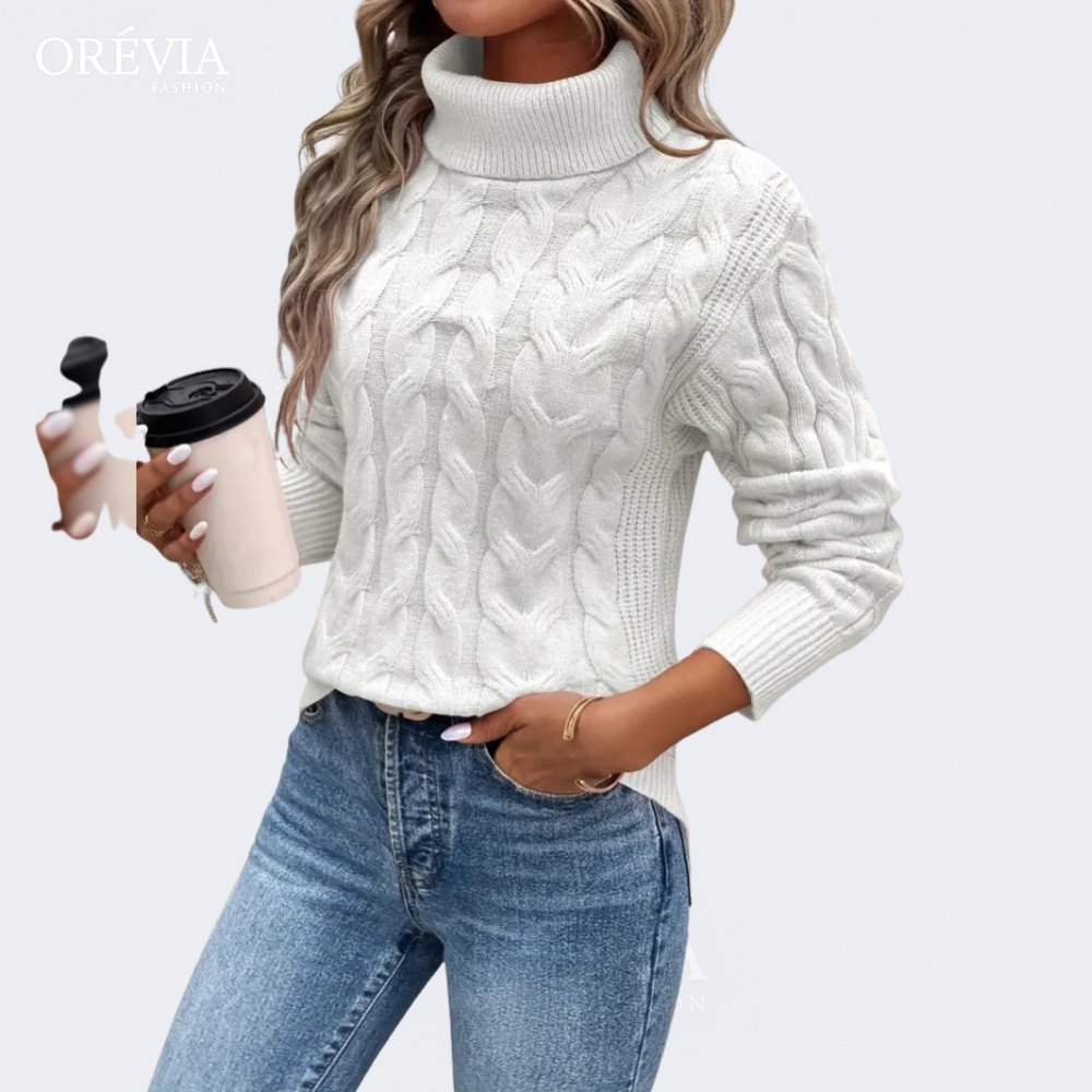 Cristina | Kabelstickad polotröja 