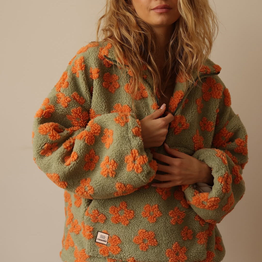 Daisy Bloom Fleece Sweater