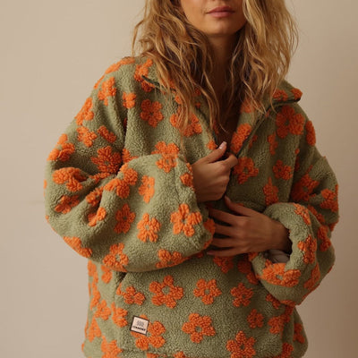 Daisy Bloom Fleece Sweater