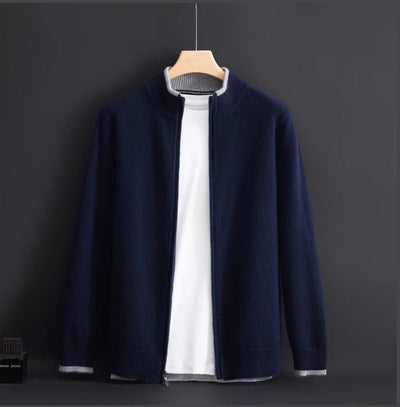 Aidan | Crown Cashmere Zip Cardigan