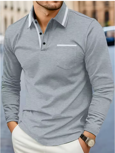 David Long-sleeved polo shirt
