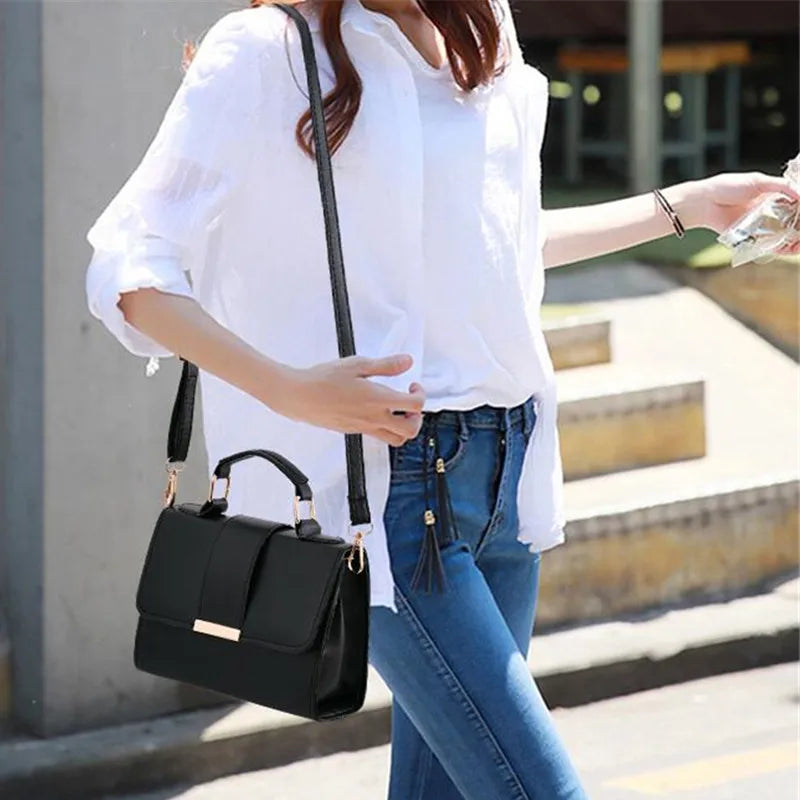Chic Retro Crossbody Handbag for Women - High-Quality PU Leather