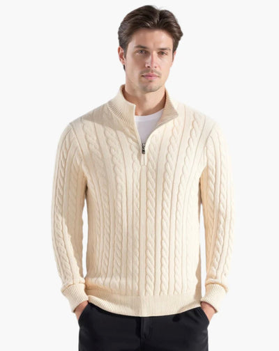 Windhaven Cable knit sweater with zipper