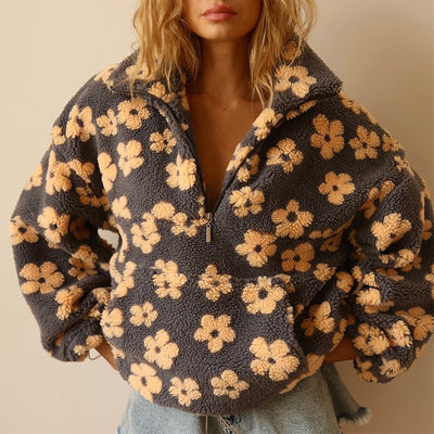Daisy Bloom Fleece Sweater 