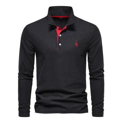Audren | Elegant Long-Sleeve Polo Shirt