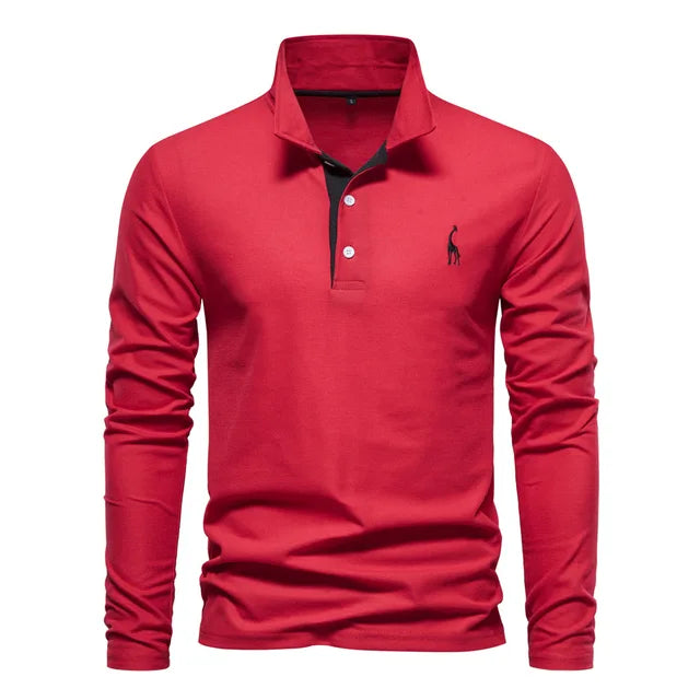 Audren | Elegant Long-Sleeve Polo Shirt