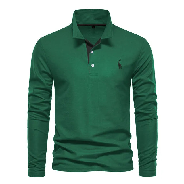 Audren | Elegant Long-Sleeve Polo Shirt