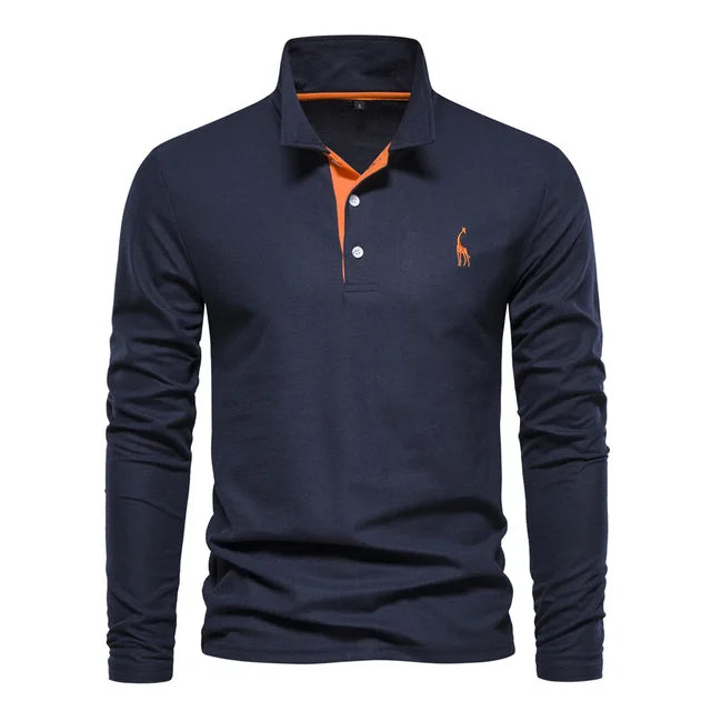 Audren | Elegant Long-Sleeve Polo Shirt