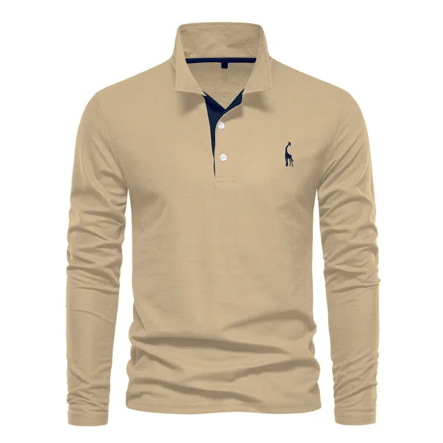 Audren | Elegant Long-Sleeve Polo Shirt