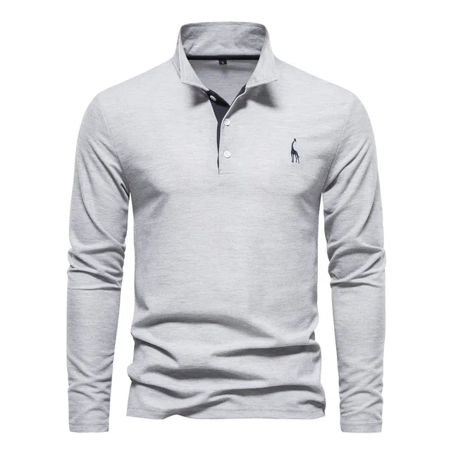 Audren | Elegant Long-Sleeve Polo Shirt
