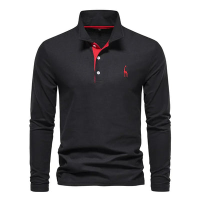 Audren | Elegant Long-Sleeve Polo Shirt