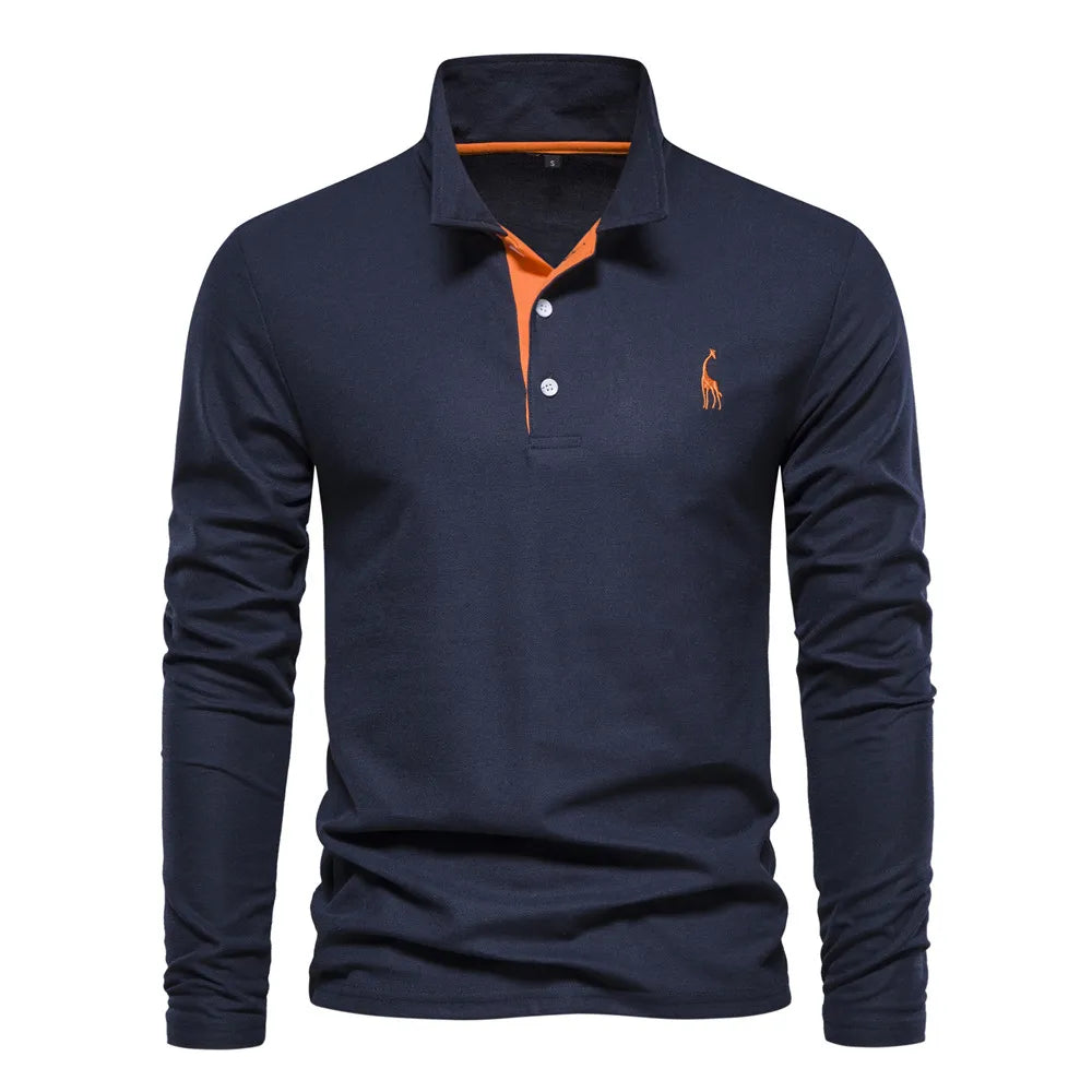 Audren | Elegant Long-Sleeve Polo Shirt