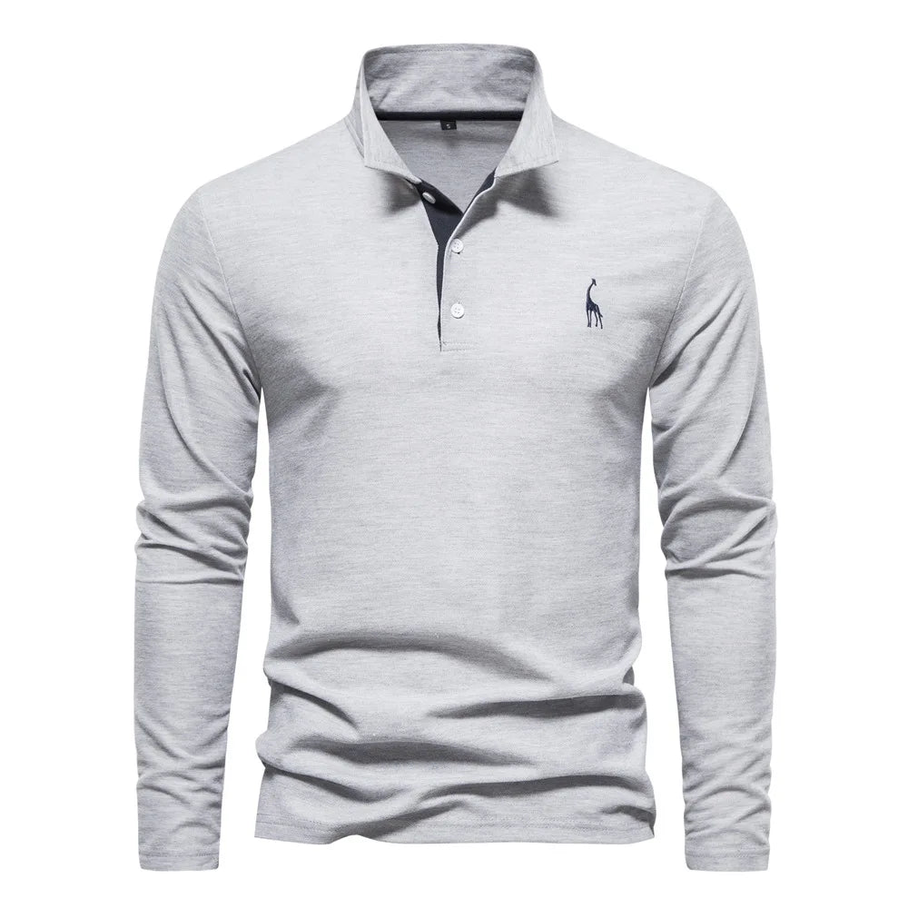 Audren | Elegant Long-Sleeve Polo Shirt