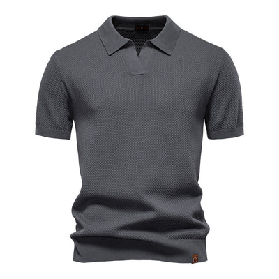 Mats | Textured Polo Shirt