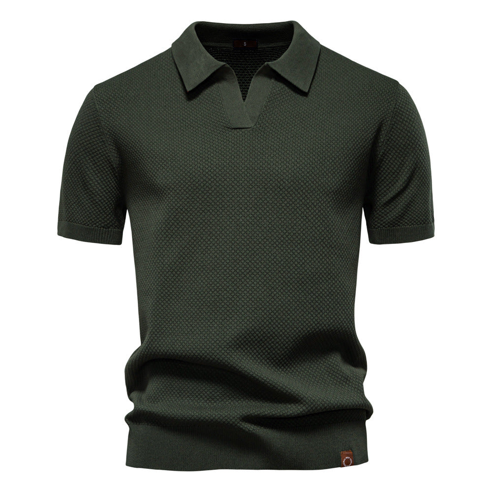 Mats | Textured Polo Shirt
