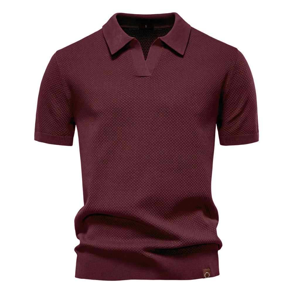 Mats | Textured Polo Shirt