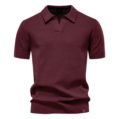 Mats | Textured Polo Shirt