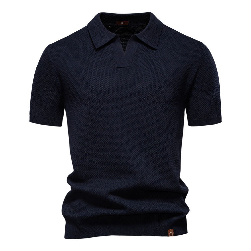 Mats | Textured Polo Shirt