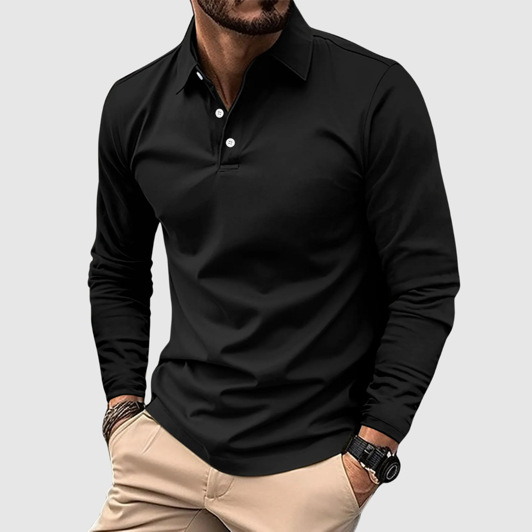 Leo | Breathable Long-Sleeve Polo