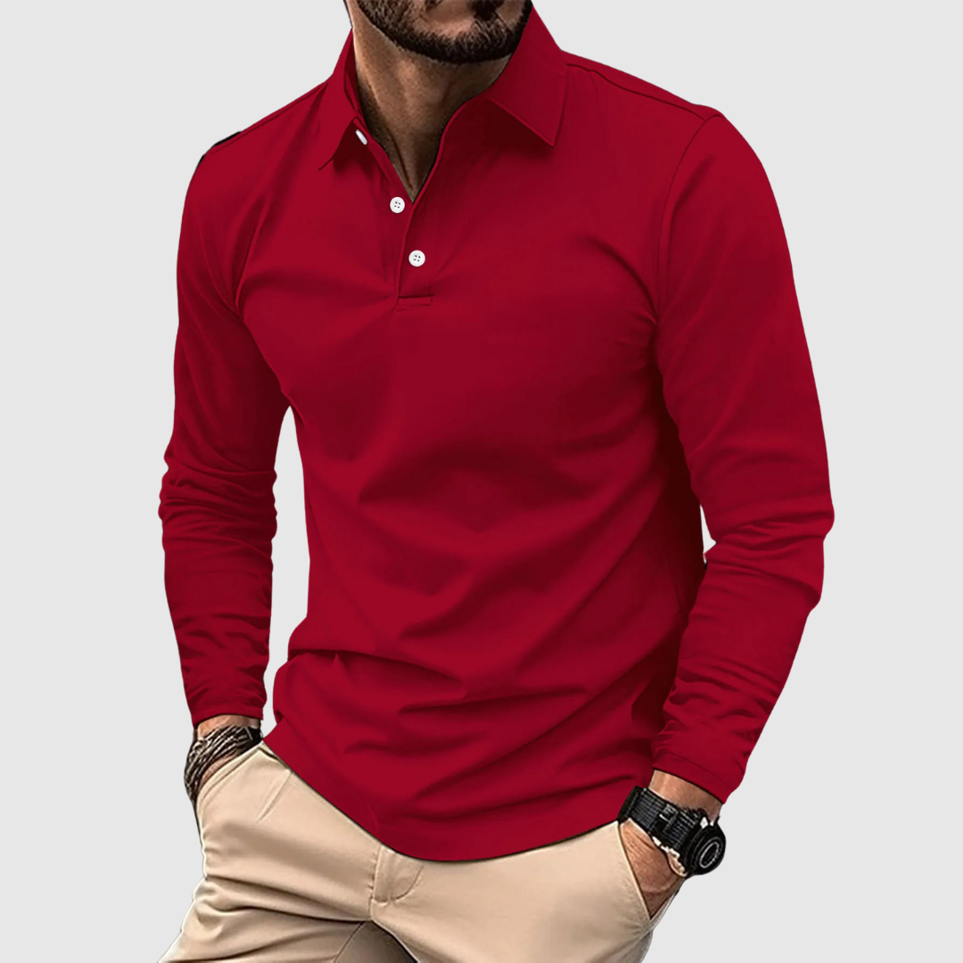 Leo | Breathable Long-Sleeve Polo