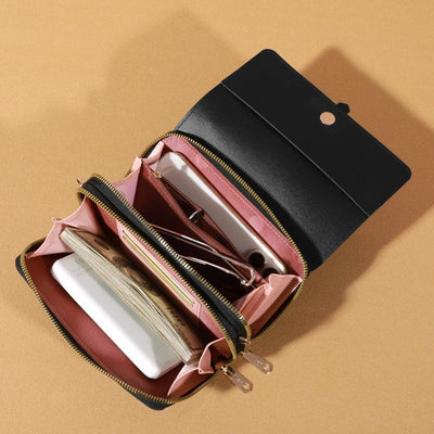 Elegant crossbody shoulder bag for women - Stylish mobile phone and card holder