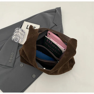 Isabelle | Vintage axelväska i mocka