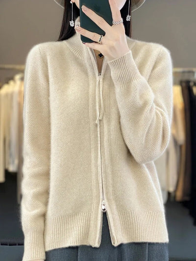 Elara | Cozy Zip-Up Cardigan