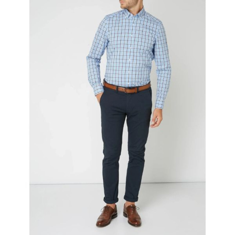 Lars | Elegant Checkered Long-Sleeve Shirt for Men