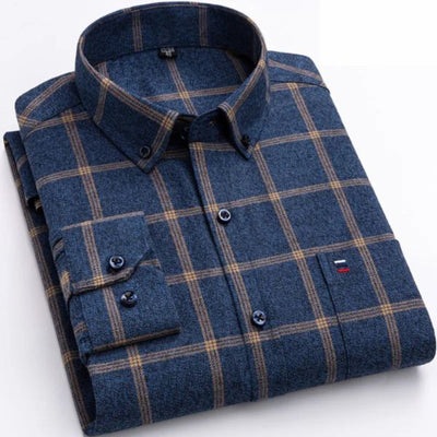 Lars | Elegant Checkered Long-Sleeve Shirt for Men