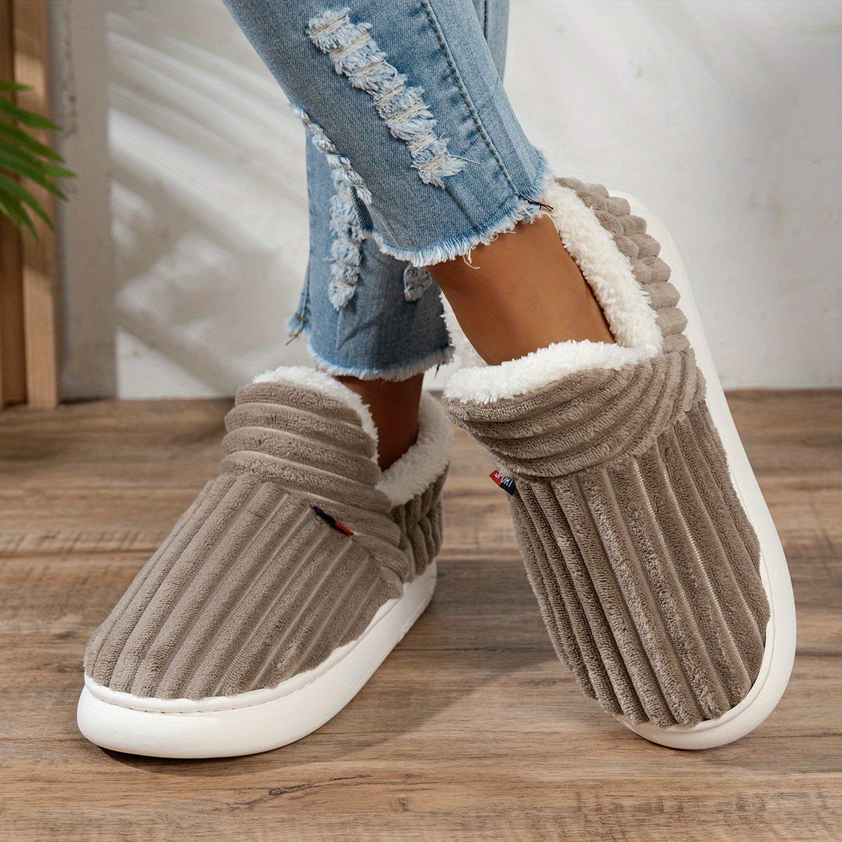 The Cozy Step plush slippers