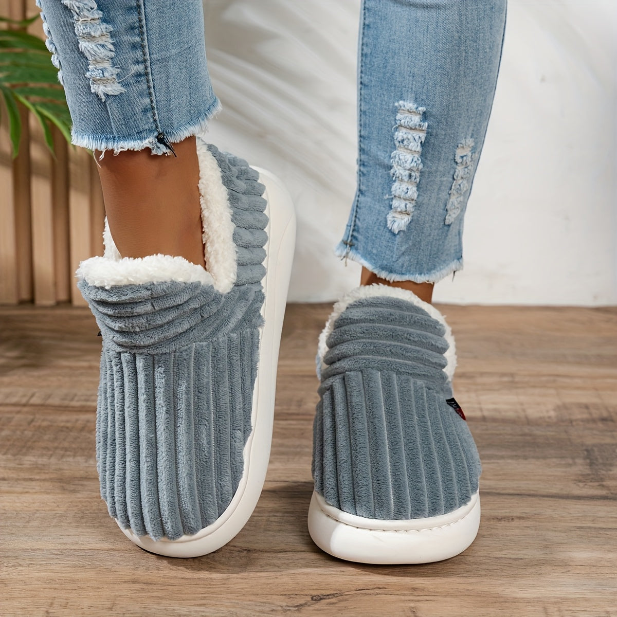 The Cozy Step plush slippers
