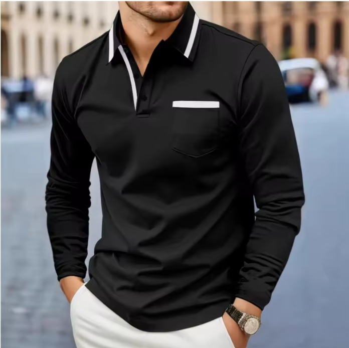 David Long-sleeved polo shirt