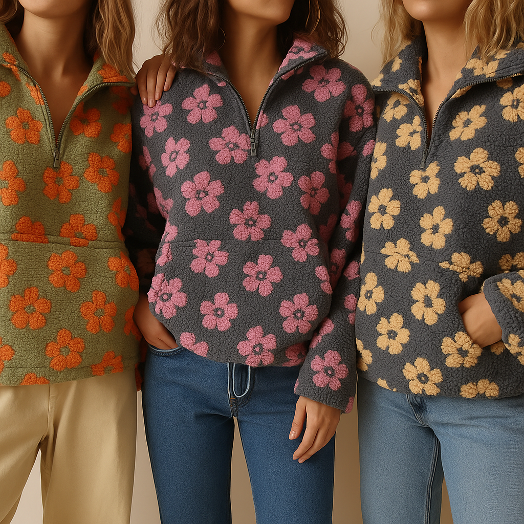 Daisy Bloom Fleece Sweater