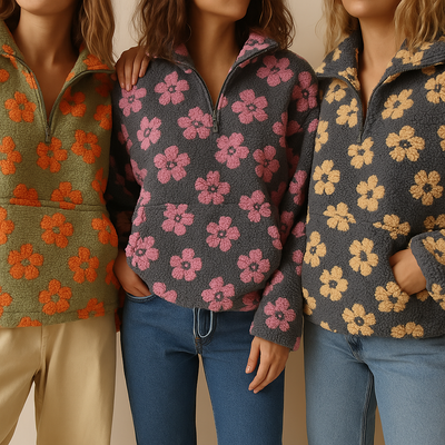 Daisy Bloom Fleece Sweater
